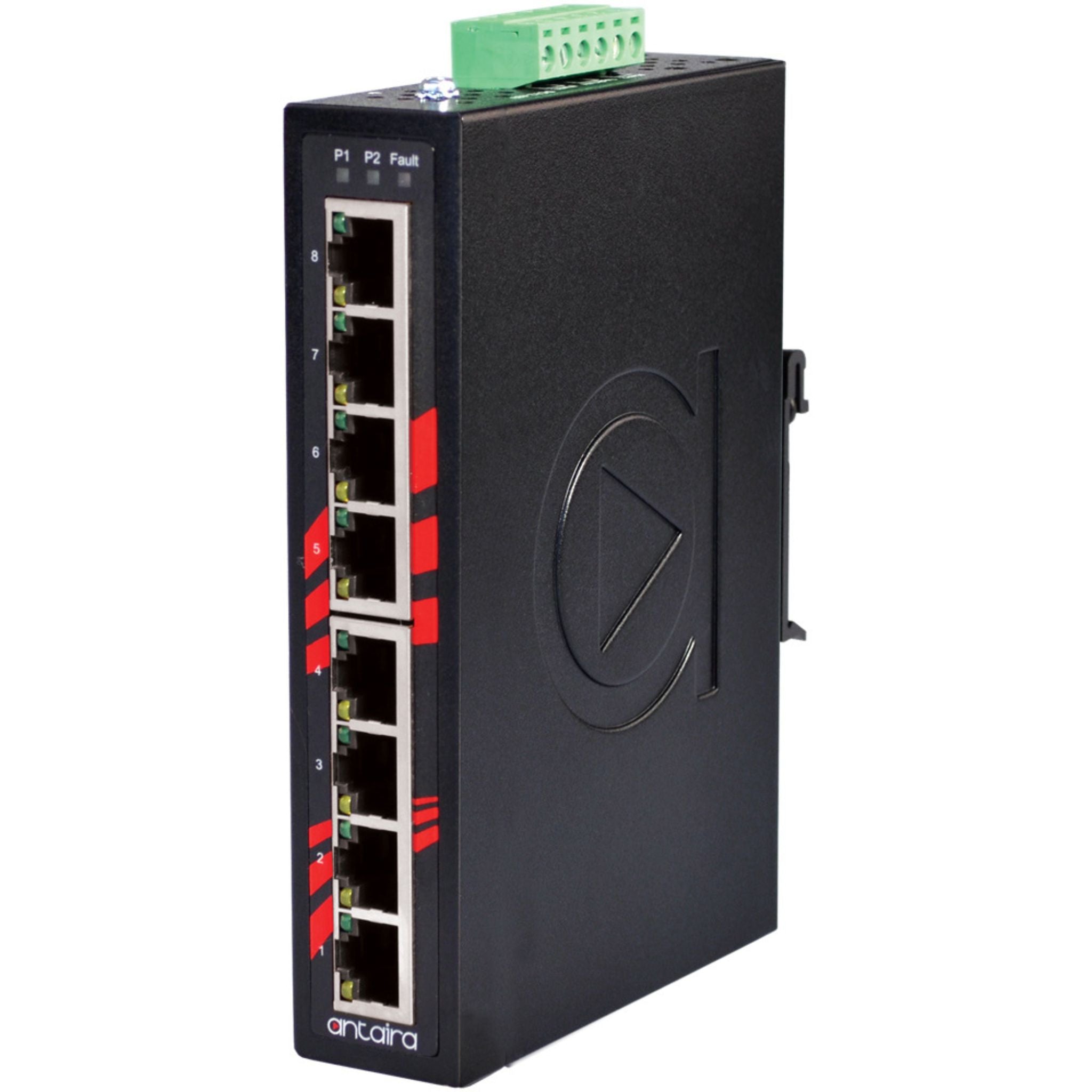 Buy the Antaira LNX-800A 8-Port slim Industrial Unmanaged Ethernet Switch, w/8*10/100Tx online at Integrated Marine