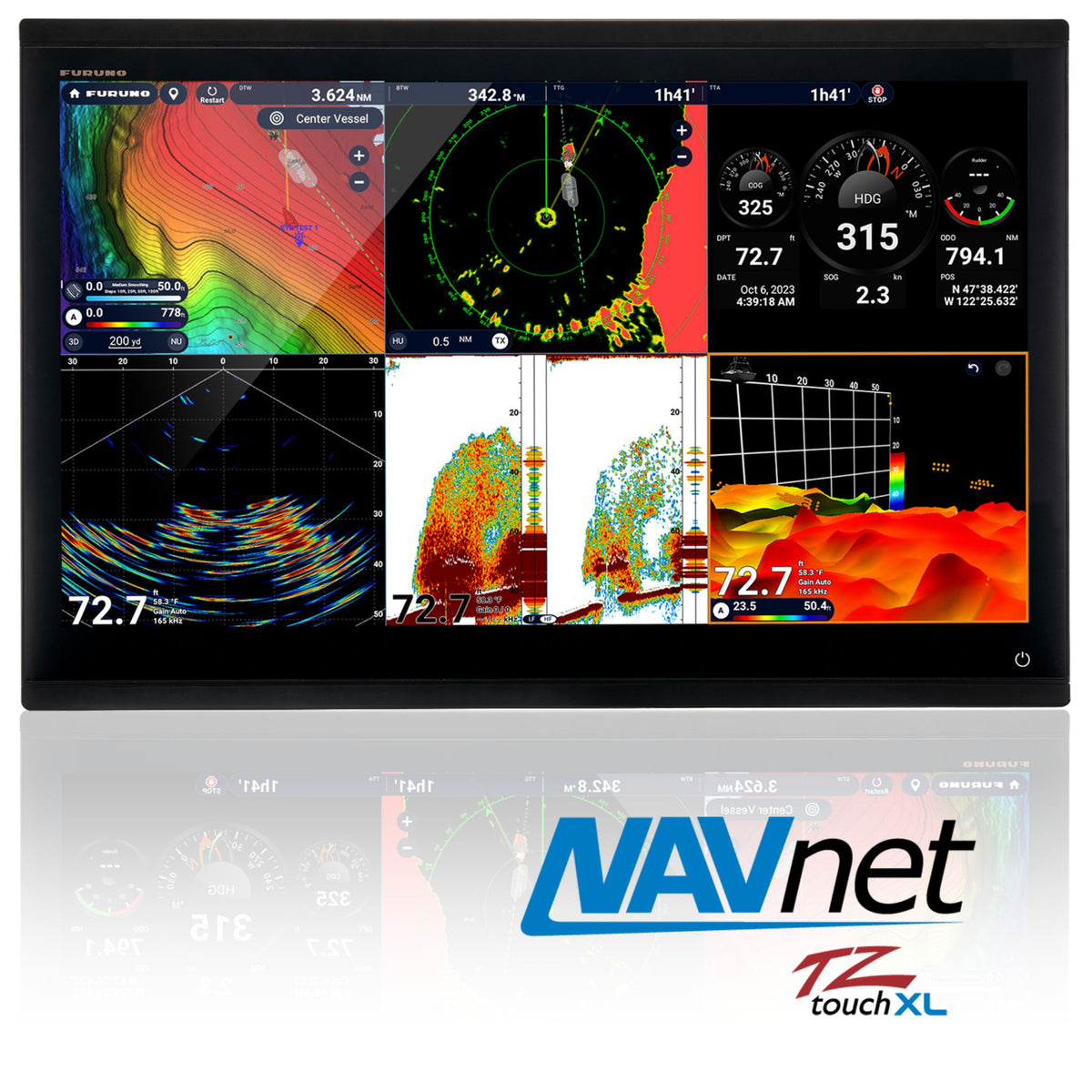 Furuno NavNet TZtouchXL 24 inch TZT24X Chart Plotter / Fish Finder ...