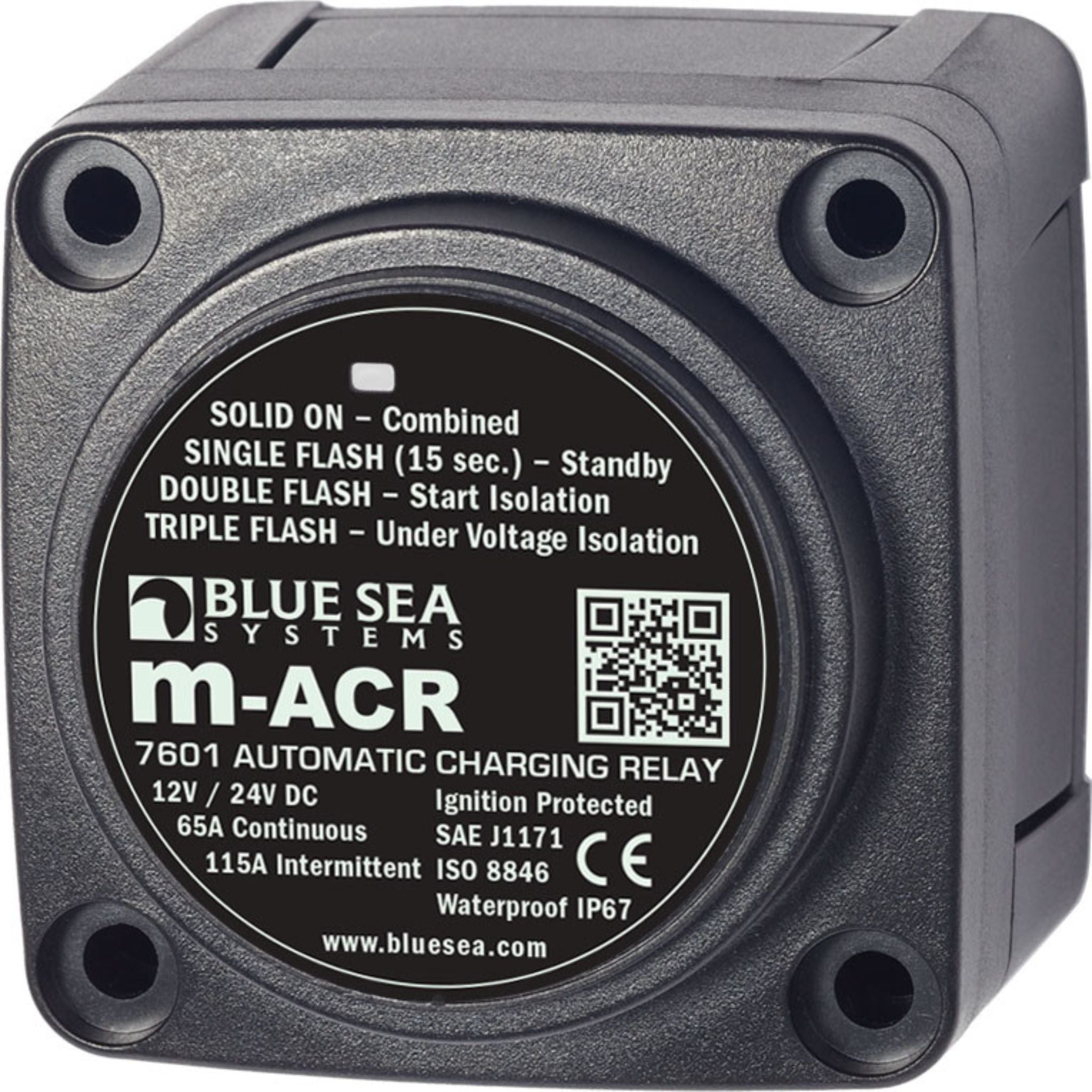 Buy the Blue Sea Systems M Series Automatic Charging Relay (M-ACR) 12V/24V DC 65A online at Integrated Marine