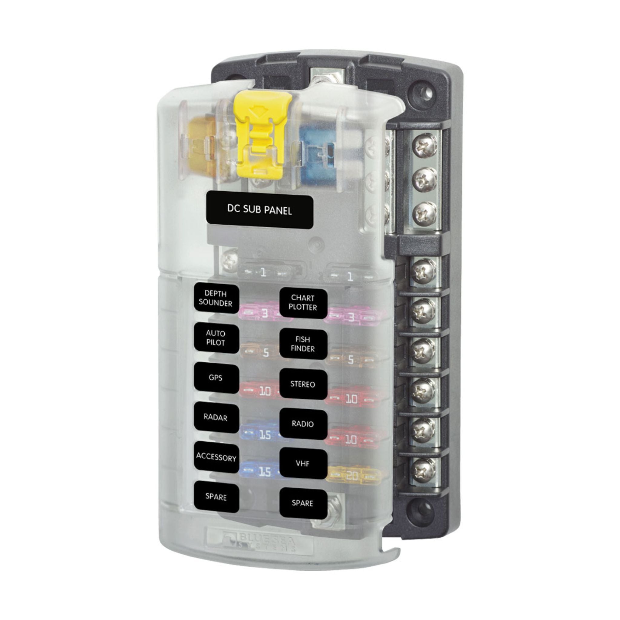 Buy the Blue Sea Systems ST Blade Common Source Fuse Block - 12 Circuit at Integrated Marine