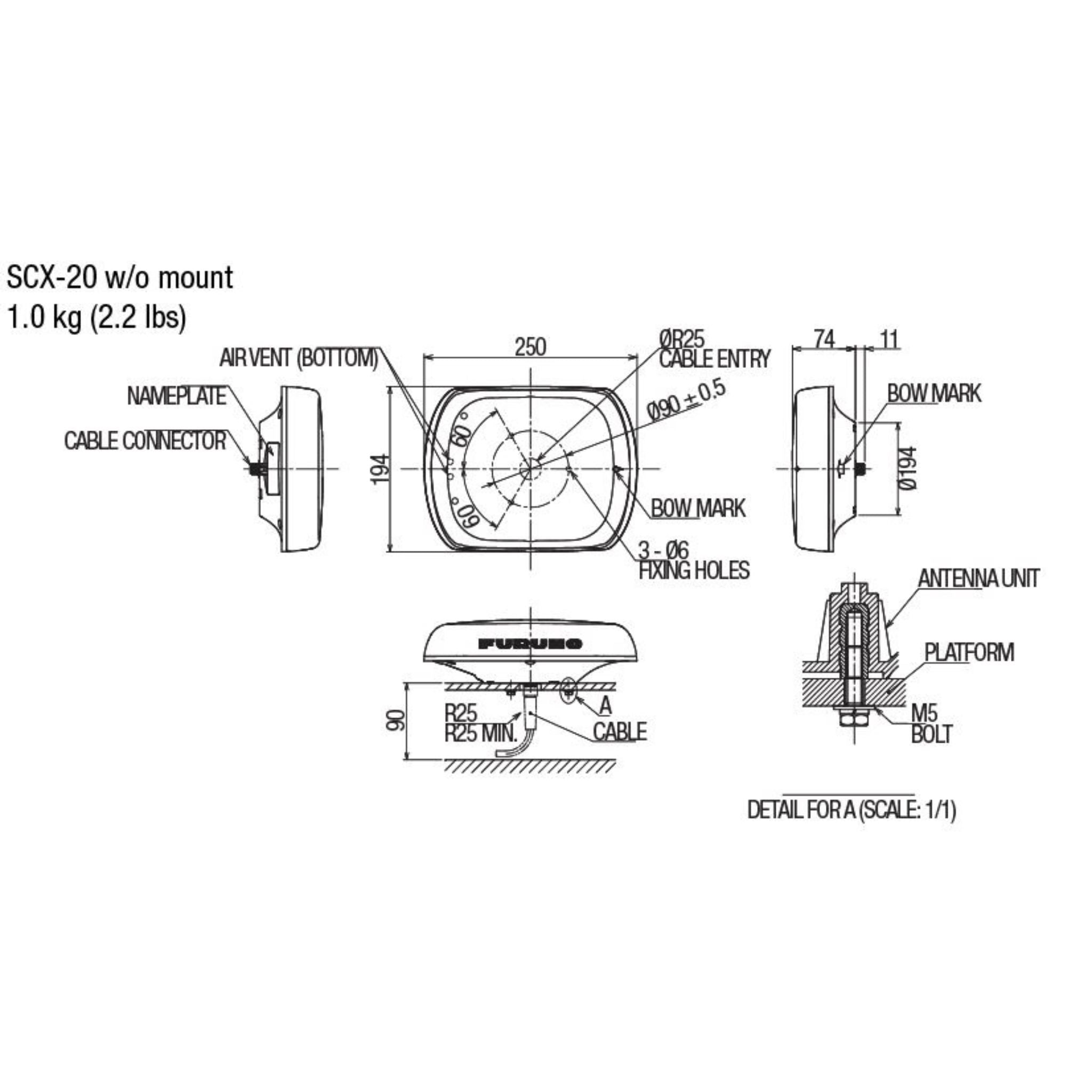 Buy the Furuno SCX-20 NMEA 2000 Quad Antenna online at Integrated Marine